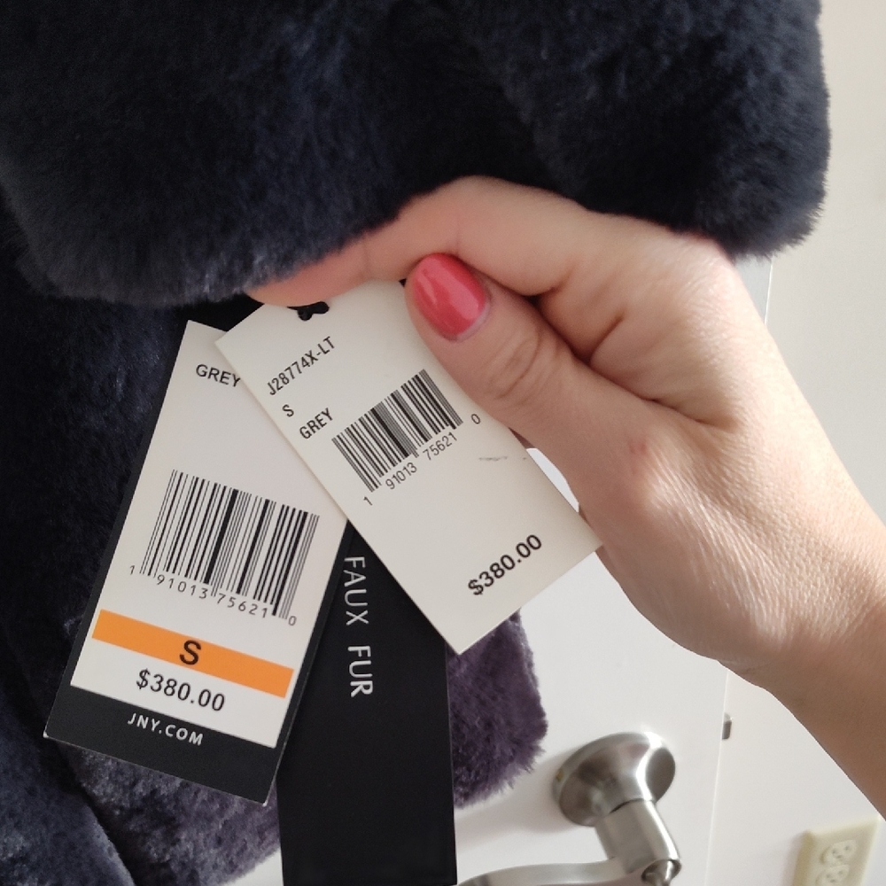 Jones New York Women's Dark Grey Teddy Jacket - Picture 4 of 5